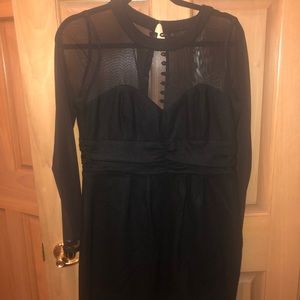 Illusion sleeve dress